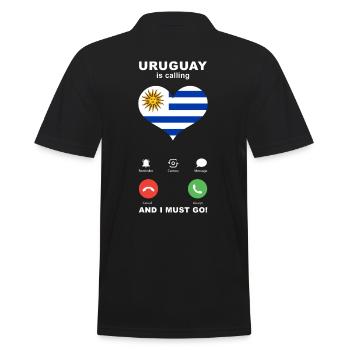 L’Uruguay appelle Uruguay Heart Souvenir - Polo Homme - noir - Dos - Kai (181cm)