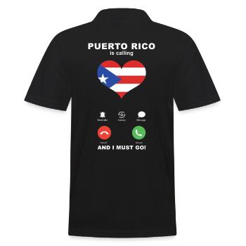 Porto Rico appelle Puerto Rico Heart Souvenir - Polo Homme - noir - Dos - Kai (181cm)