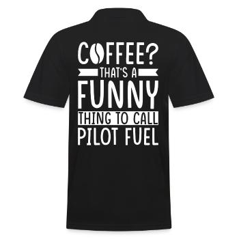Dicton du café pilote - Polo Homme - noir - Dos - Kai (181cm)