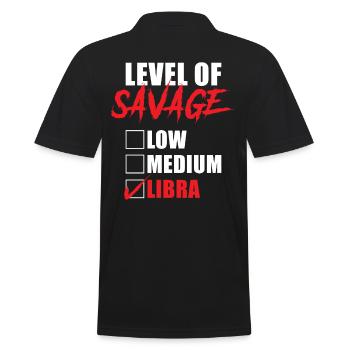Waage Sternzeichen Geschenk Waage - Männer Poloshirt - Schwarz - Hinten - Kai (181cm)