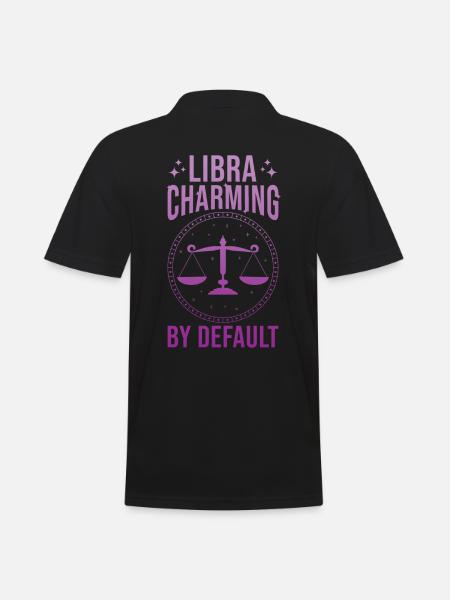 Libra Zodiac Sign Gift Libra - Men's Polo Shirt - black