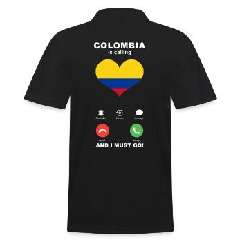 La Colombie appelle Colombia Heart Souvenir - Polo Homme - noir - Dos - Kai (181cm)