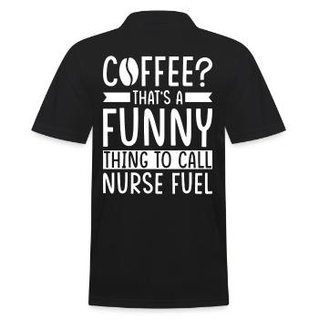Dicton du café infirmier - Polo Homme - noir - Dos - Kai (181cm)