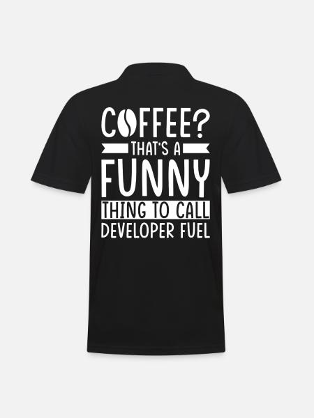 Developer Coffee Slogan Software Developer - Men's Polo Shirt - black