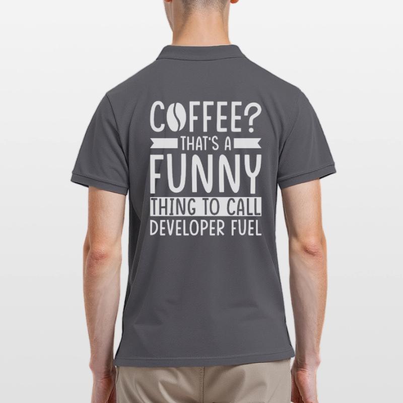Developer Coffee Slogan Software Developer Men's Polo Shirt