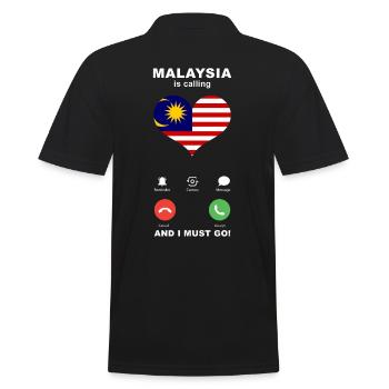 Malaysia is calling Malaysia Heart Souvenir - Men's Polo Shirt - black - Back - Kai (181cm)