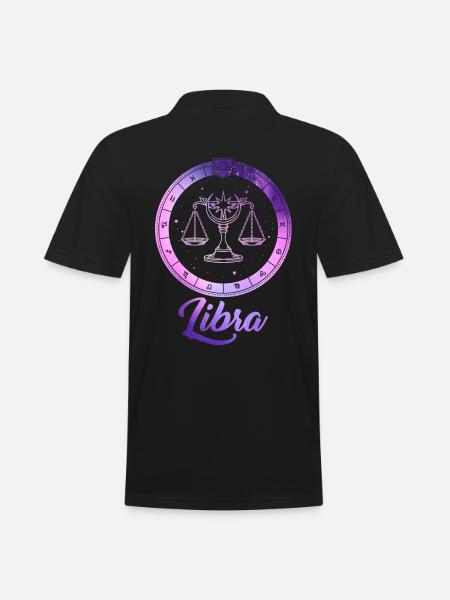Libra Zodiac Sign Gift Libra - Men's Polo Shirt - black