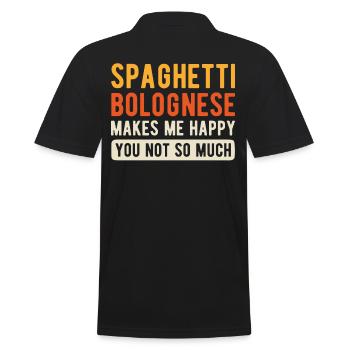 Spaghetti Bolognese - Men's Polo Shirt - black - Back - Kai (181cm)
