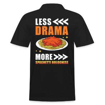 Spaghetti Bolognese - Men's Polo Shirt - black - Back - Kai (181cm)