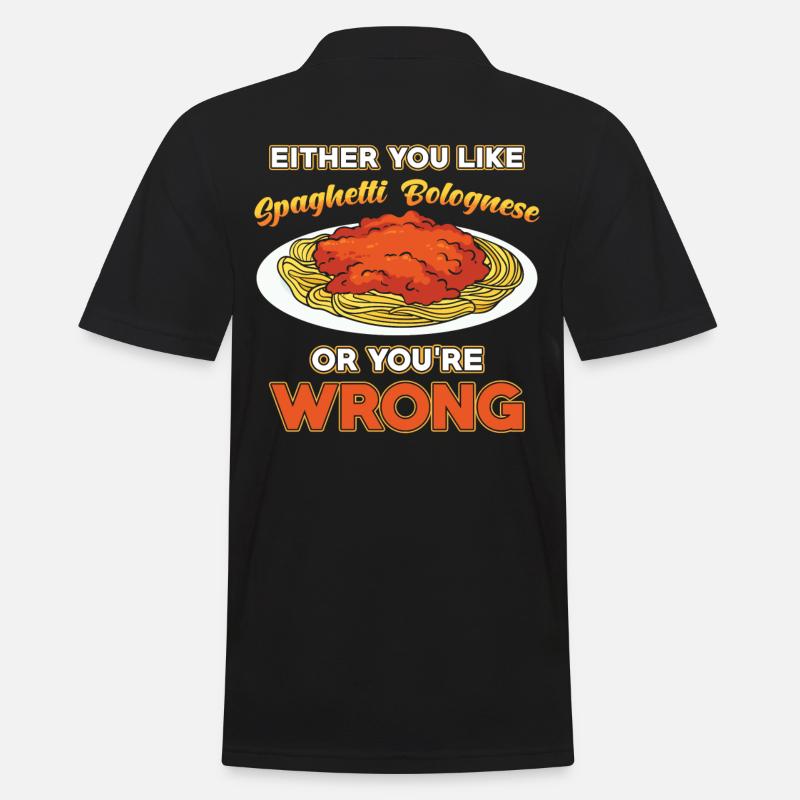 Spaghetti Bolognese - Männer Poloshirt - Schwarz