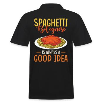 Spaghetti Bolognese - Men's Polo Shirt - black - Back - Kai (181cm)
