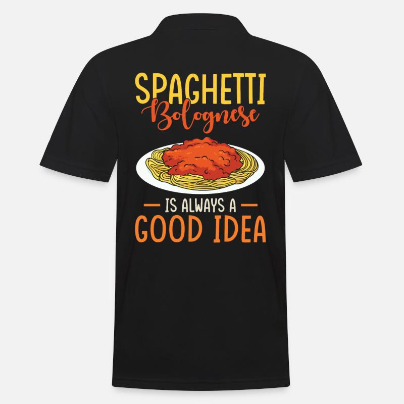 Spaghetti Bolognese - Männer Poloshirt - Schwarz