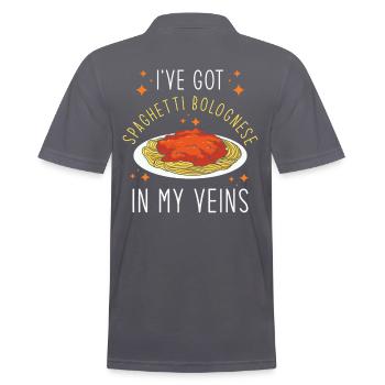 Spaghetti Bolognese - Men's Polo Shirt - charcoal grey - Back - Nico (186cm)