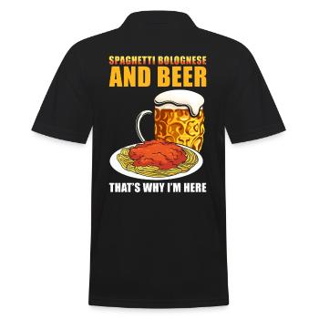 Spaghetti Bolognese - Men's Polo Shirt - black - Back - Kai (181cm)
