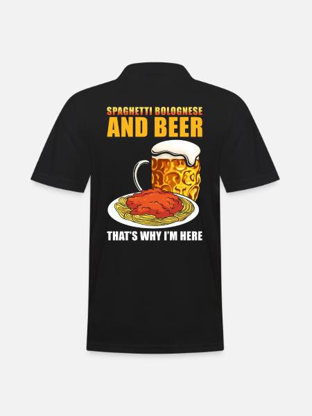 Spaghetti Bolognese - Männer Poloshirt - Schwarz
