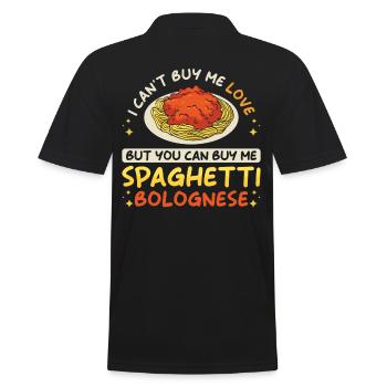Spaghetti Bolognese - Men's Polo Shirt - black - Back - Kai (181cm)
