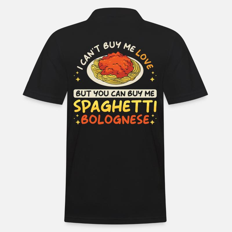 Spaghetti Bolognese - Männer Poloshirt - Schwarz