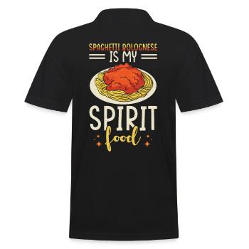 Spaghetti Bolognese - Men's Polo Shirt - black - Back - Kai (181cm)
