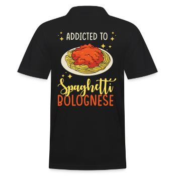 Spaghetti Bolognese - Men's Polo Shirt - black - Back - Kai (181cm)