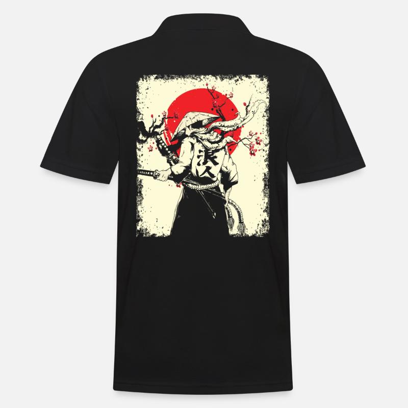 Samurai - Männer Poloshirt - Schwarz
