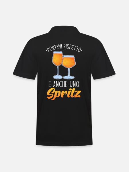 Spritz Cocktail Italien - Männer Poloshirt - Schwarz