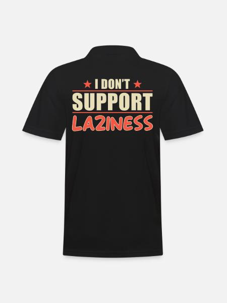 Hard work motivation saying - Men's Polo Shirt - black