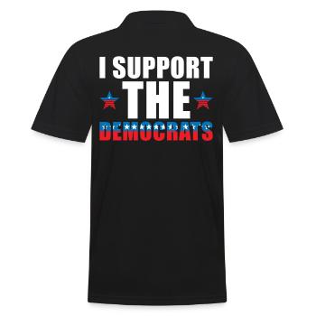 Demokraten USA Unterstützen - Männer Poloshirt - Schwarz - Hinten - Kai (181cm)