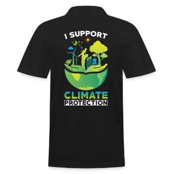 Climate Protectors Climate Protection Support - Men's Polo Shirt - black - Back - Kai (181cm)