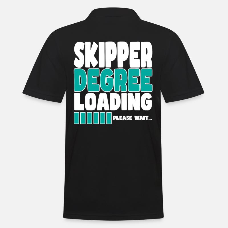 Skipper lädt Ausbildung - Männer Poloshirt - Schwarz