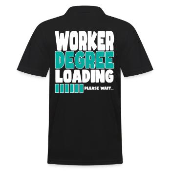 Worker invites training - Men's Polo Shirt - black - Back - Kai (181cm)