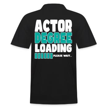 Actor invites training - Men's Polo Shirt - black - Back - Kai (181cm)