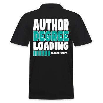 Author invites training - Men's Polo Shirt - black - Back - Kai (181cm)