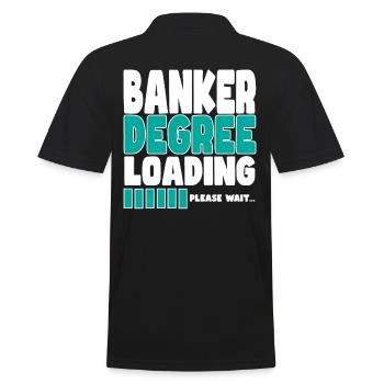 Banker invites training - Men's Polo Shirt - black - Back - Kai (181cm)
