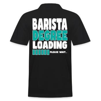 Barista invites training - Men's Polo Shirt - black - Back - Kai (181cm)