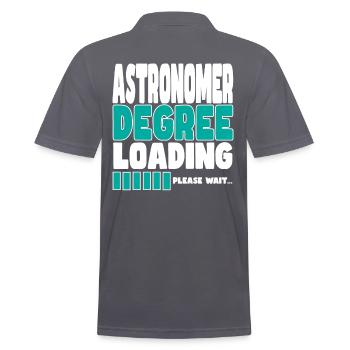 Astronom lädt Ausbildung - Männer Poloshirt - Anthrazit - Hinten - Nico (186cm)