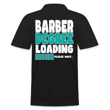 Hairdresser invites training - Men's Polo Shirt - black - Back - Kai (181cm)