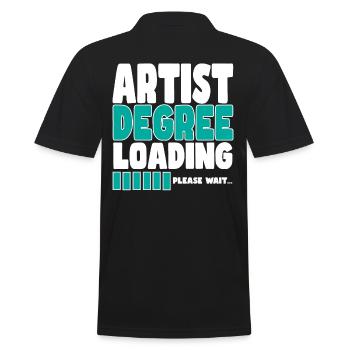 Artist invites training - Men's Polo Shirt - black - Back - Kai (181cm)