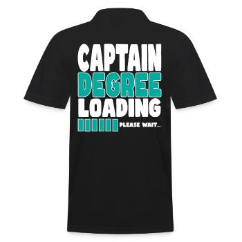 Captain invites training - Men's Polo Shirt - black - Back - Kai (181cm)