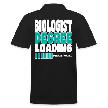 Biologist invites training - Men's Polo Shirt - black - Back - Kai (181cm)