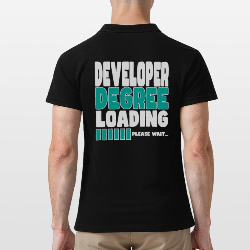 Software developer loads training Men's Polo Shirt