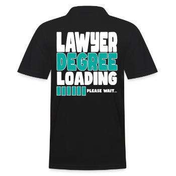 Lawyer invites training - Men's Polo Shirt - black - Back - Kai (181cm)