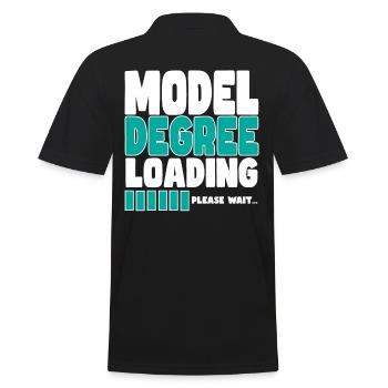 Model invites training - Men's Polo Shirt - black - Back - Kai (181cm)