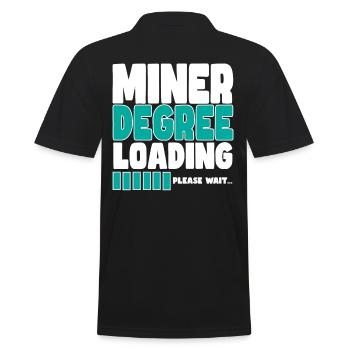 Miner invites training - Men's Polo Shirt - black - Back - Kai (181cm)