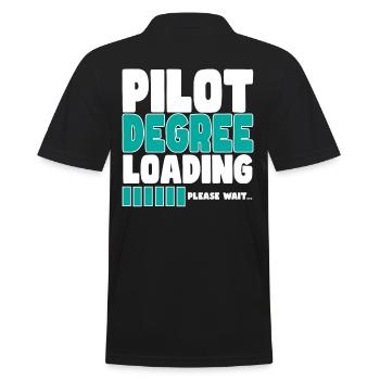 Pilot invites training - Men's Polo Shirt - black - Back - Kai (181cm)