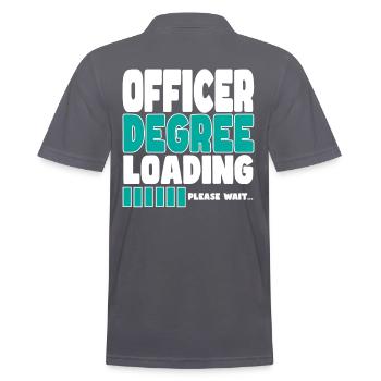 Offizier lädt Ausbildung - Männer Poloshirt - Anthrazit - Hinten - Nico (186cm)