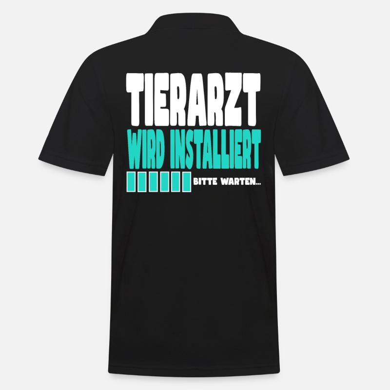 Tierarzt wird installiert - Männer Poloshirt - Schwarz