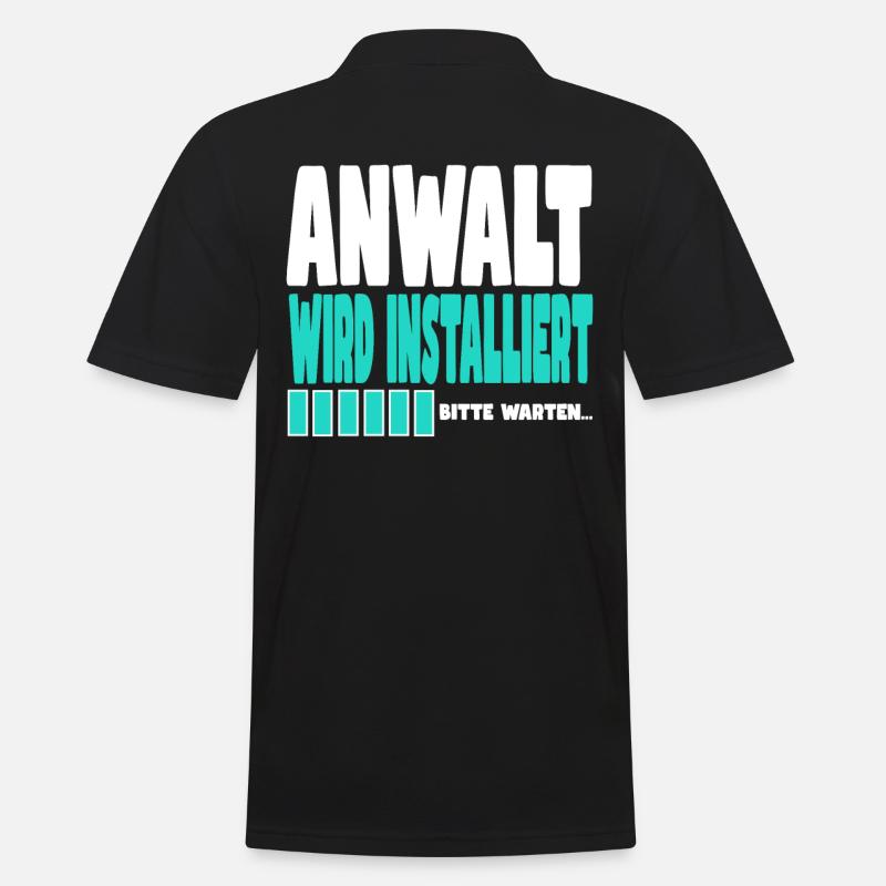 Anwalt wird installiert - Männer Poloshirt - Schwarz