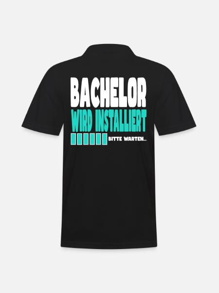 Bachelor wird installiert - Männer Poloshirt - Schwarz