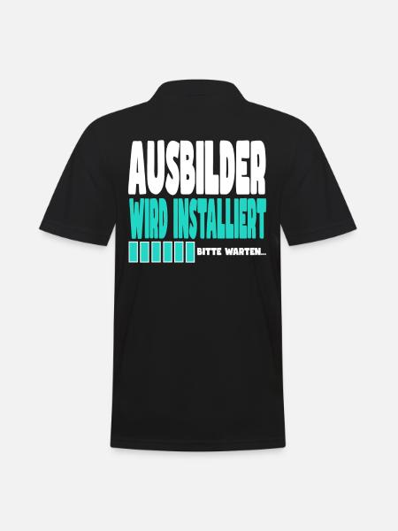 Ausbilder wird installiert - Männer Poloshirt - Schwarz