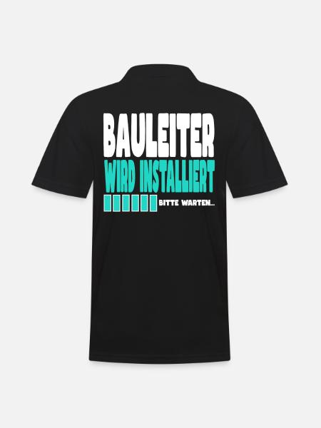Bauleiter wird installiert - Männer Poloshirt - Schwarz
